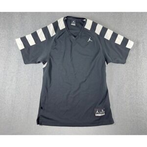 Air Jordan Shirt Mens S Oversized Black White V Neck Jumpman Nike Dri Fit